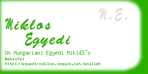miklos egyedi business card